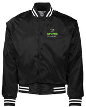 Atomic - Augusta Sportswear Unisex Striped Trim Satin Baseball Jacket