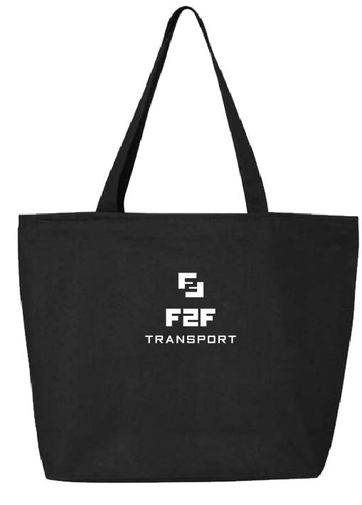 F2F Transport Zippered Tote 100%heavy cotton canvas