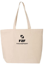 F2F Transport Zippered Tote 100%heavy cotton canvas