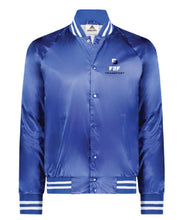 F2F - Augusta Sportswear Unisex Striped Trim Satin Baseball Jacket