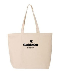 GuideOn Zippered Tote 100%heavy cotton canvas