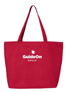 GuideOn Zippered Tote 100%heavy cotton canvas