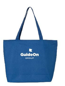 GuideOn Zippered Tote 100%heavy cotton canvas