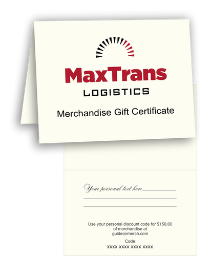 MaxTrans  Gift Certificate