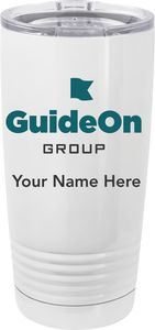 GuideOn 20 oz. Vacuum Insulated Tumbler w/Lid and Name