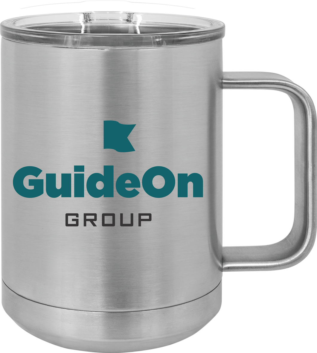 GuideOn 15 oz. Aluminum Mug with lid