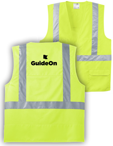 GuideOn CornerStone® - ANSI 107 Class 2 Mesh Back Safety Vest