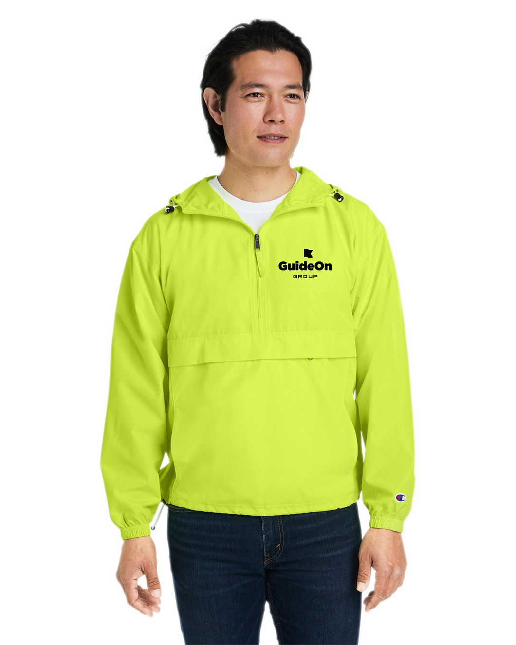 GuideOn Safety Champion Adult Packable Anorak 1/4 Zip Jacket